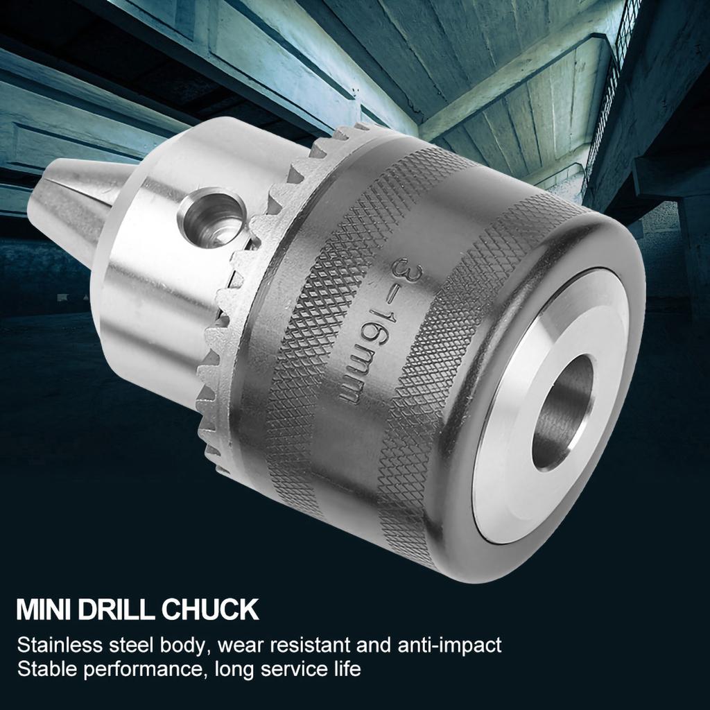 316mm Mini Key Type Drill Chuck with Chuck Key for Electric Power Drill (1220UNF)