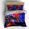Geometric neon light patterns. Bedding sets Duvet cover sets Duvet covers Pillowcases(1*Duvet Cover 2*Pillowcases without duvet insert)