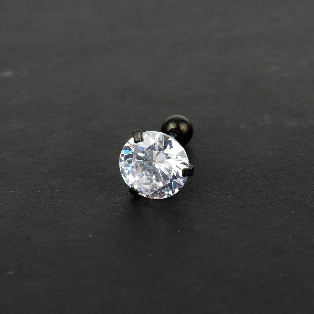 9 Farben Mode CZ 3 Prong Tragus Knorpel Edelstahl Ohrstecker Kristall Zirkon Ohrringe Piercing Schmuck