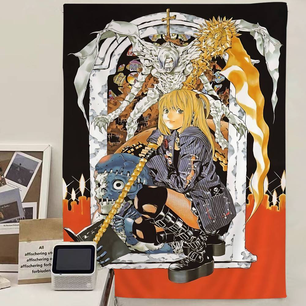 Hot Anime Death Note Hanging Bohemian Tapestry Bohemian Wall Tapestries Mandala Cheap Hippie Wall Hanging