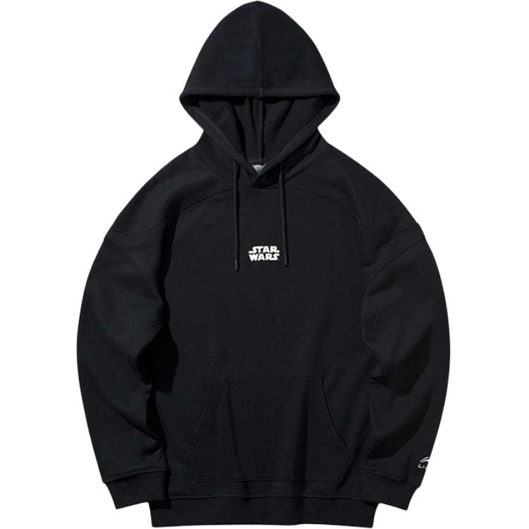 Li Ning X Star Wars Collaboration Soft Comfortable Breathable Versatile Loose Hoodie With Back Letter Print Unisex hoodies AWDQ234-3