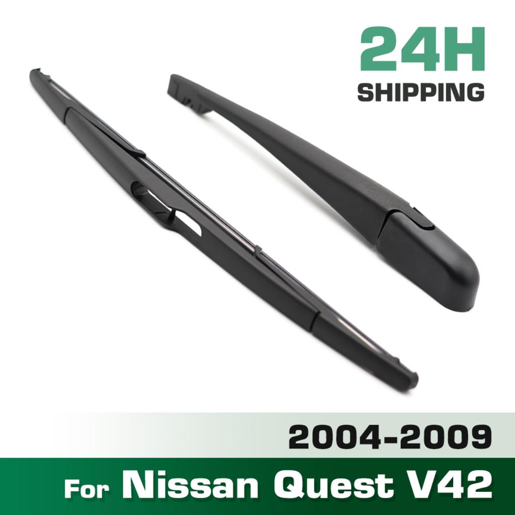 Wiper 14" Rear Wiper Blade & Arm Set Kit For Nissan Quest V42 2004 - 2009 Windshield Windscreen Tailgate Window Brush