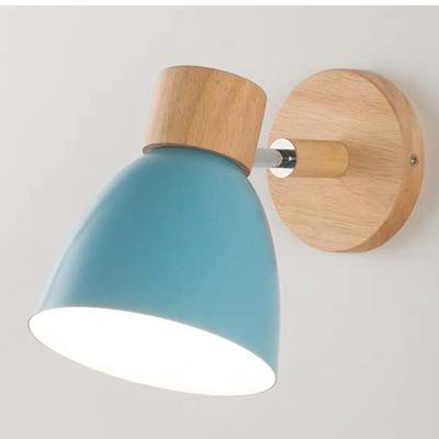 Minimalist Macaroon 6 Color Steering Head E27 Nordic Wall Lights Bedside Wall Sconce Modern Wall Light for Bedroom Nordic