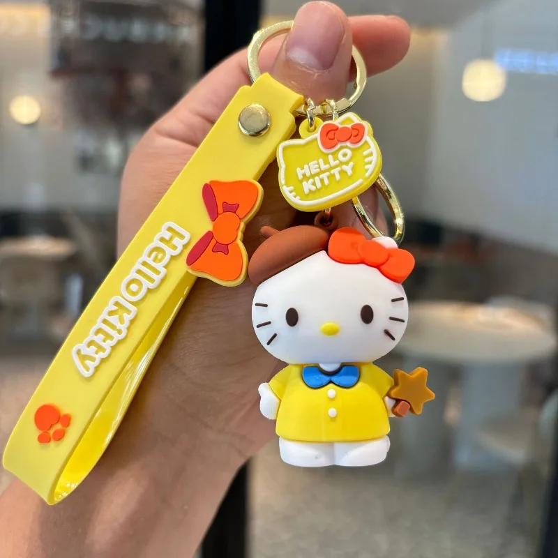 Sanrio hello kitty keychain kt cat pendant hello kitty doll key ring accessories small gifts