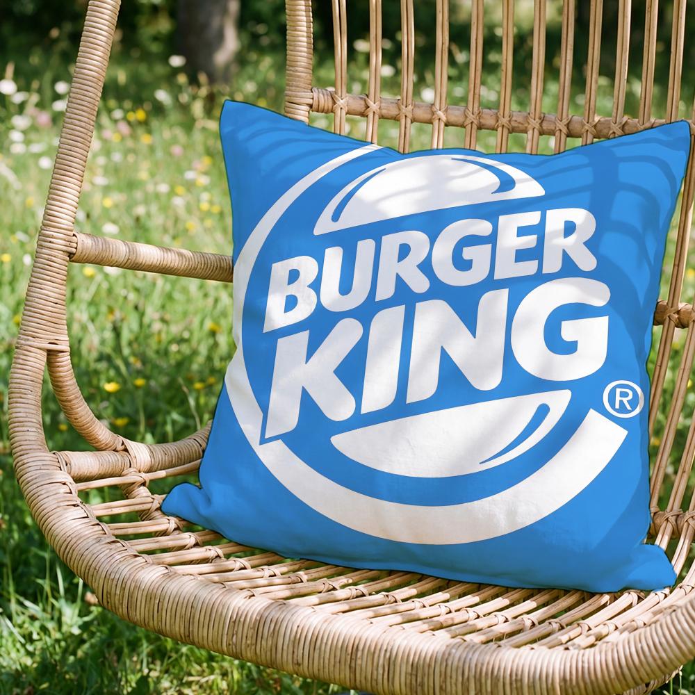 Stylish BBurger Kingful Cushion Cover Versatile DoubleSided Pillow Case Fit for Sofa Bed Car  Daily Decor