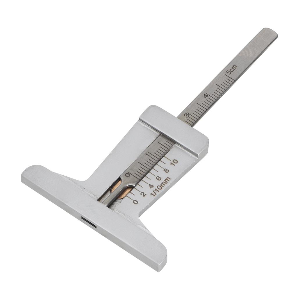 Stainless Steel Taper 0 50mm Tyre Veins Tread Depth Gauge Caliper