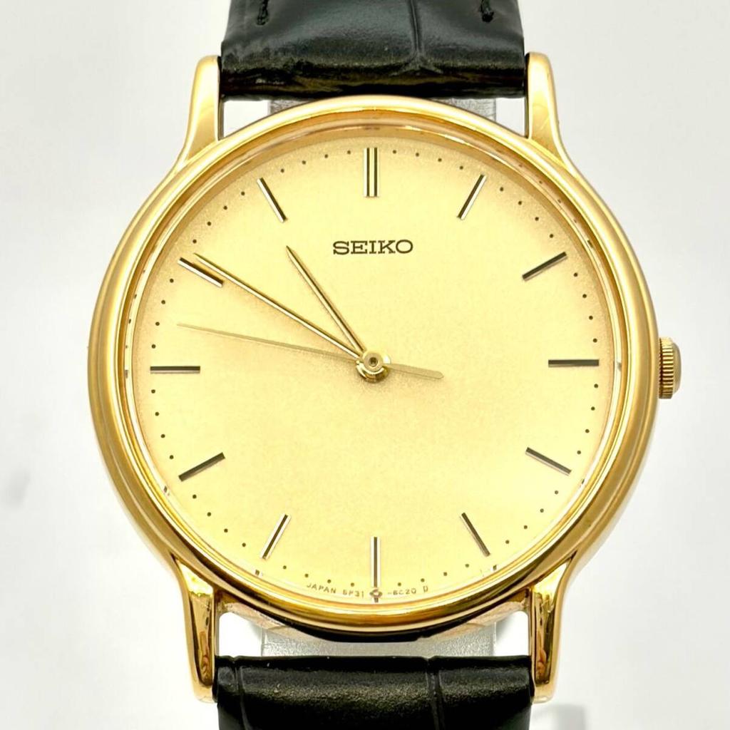 SEIKO Watch Gold 810397 New Strap [New Battery] Men's 5P31-6A3A