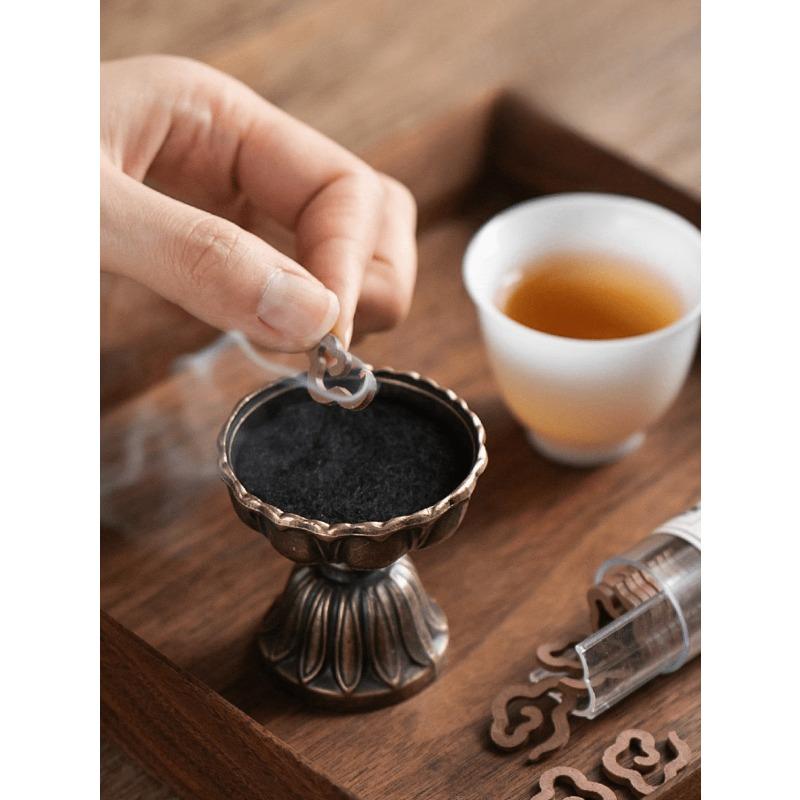 Vintage Incense Burner, Sandalwood Burner, Lotus Plate Incense Burner, Small Indoor/Outdoor Home Incense Burner, Tea Road Incense Burner