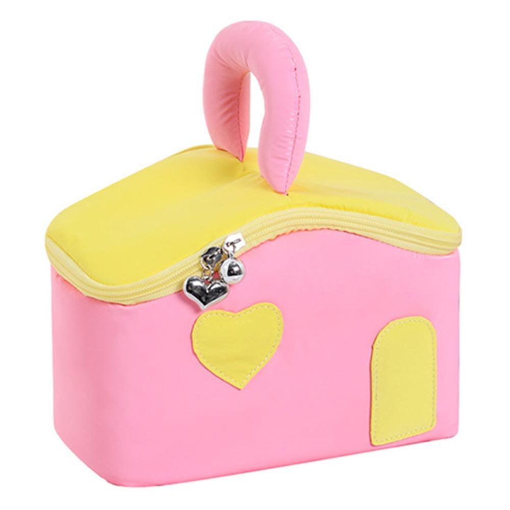 Korean Style Cartoon Makeup Bags House Shape Toiletries Storage Pouch Travel Wash Handbag  Outdoor