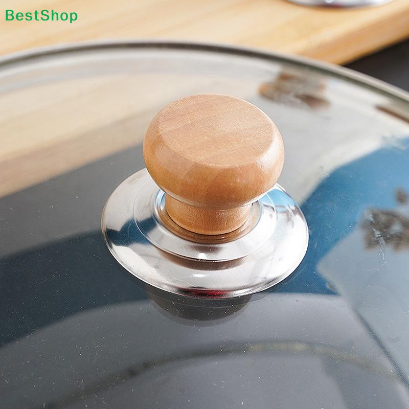 3 PCS Universal Pot Lib Knobs Caps Wooden Heat-Resistant Cooking Pan Lid Covers Replacement Lifting Handle Cookware Handgrip