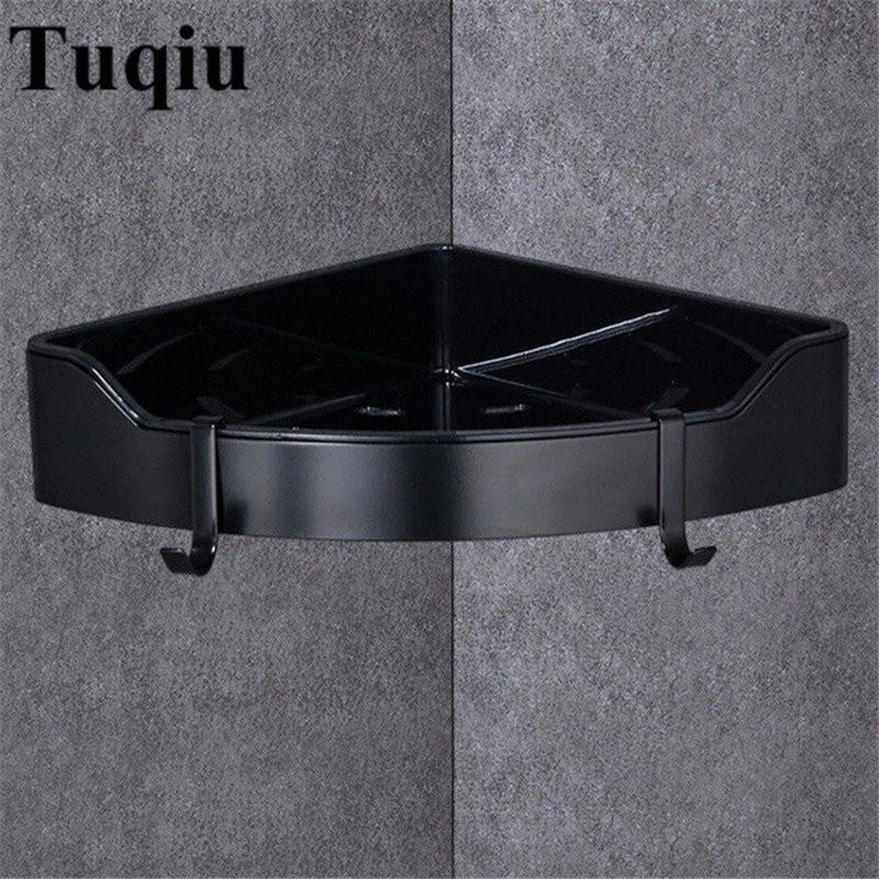 Eckregal Goldenes Edelstahl + ABS Badezimmerregale Chrom Wandmontage Dreieck Duschablage Rack Badzubehör