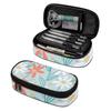 Pen Case Smooth Zipper Roomy Interior 300D Polyester with Mesh Pocket Removable Divider and Pen Slots for Everyday Study