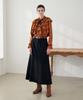 L By L Wool Black Mermaid Long Skirt