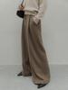 Memua Herringbone Maxi Wide Slacks (Charcoal)