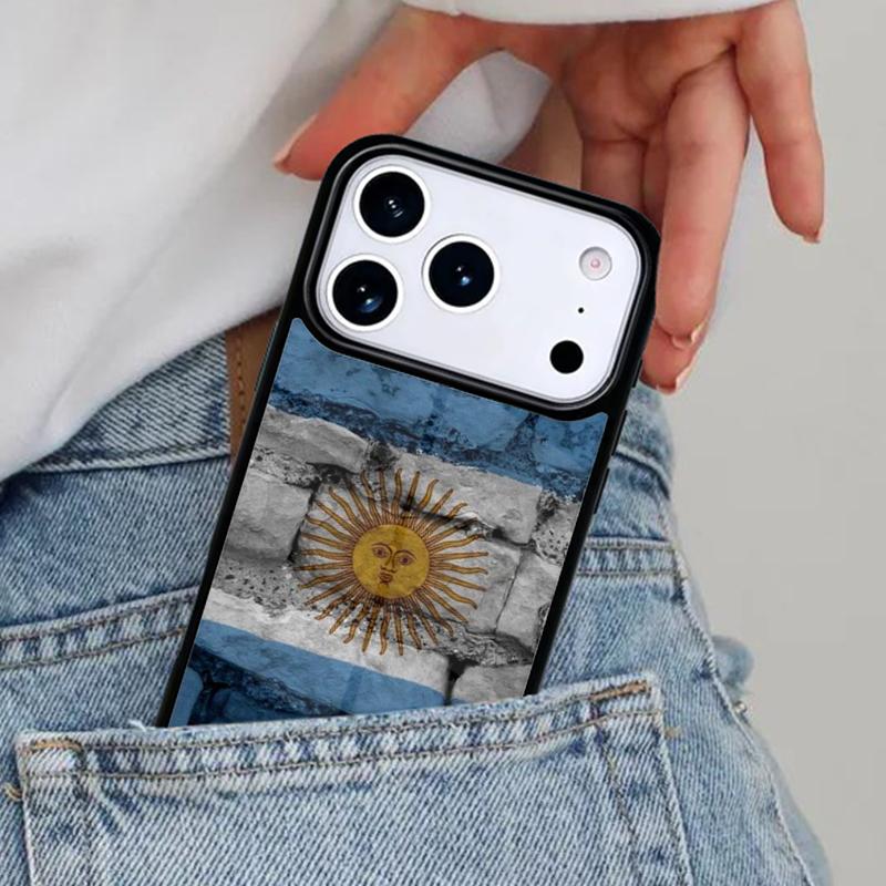 Argentina Flag Phone Case for iPhone 16e 15 14 13 12 17 Pro Max Plus Air 17pro Cover Coque