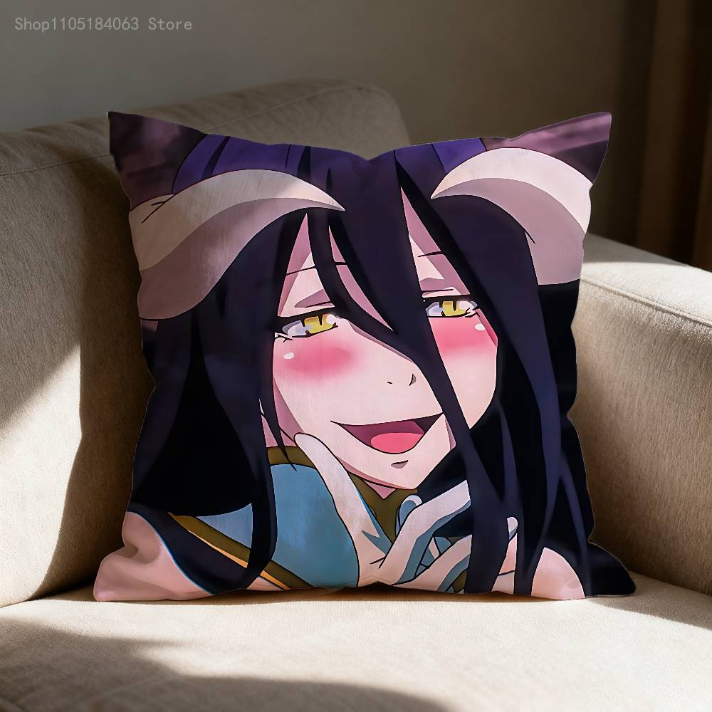O-Overlord Albedo Throw Pillow Case For 55x55cm 30x30cm 50x50cm 45x45cm 40x40cm Square Chair Pillowcase Case