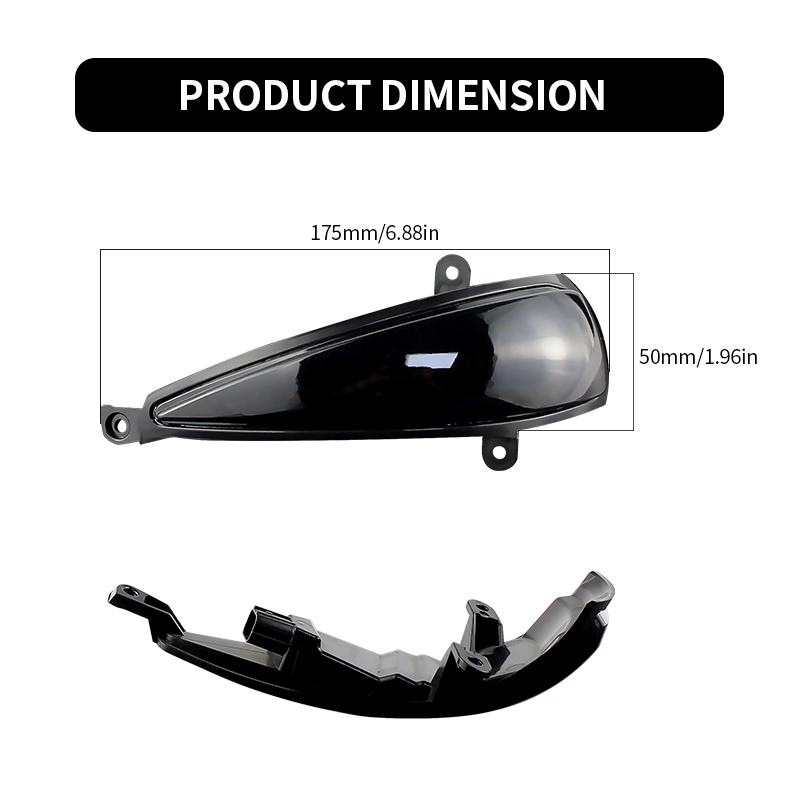 2PCS For Honda Civic 8th MK8 Type-S Type-R FN 1 2 3 FK 1 2 3 LED Side Mirror Lamp Turn Signal Light Smoked Lens Yellow Light