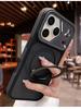 Apple 17 Pro Max Magnetic Bracket Case with Creative Lens Frame for iPhone 16 - Drop-Proof Protective Cover