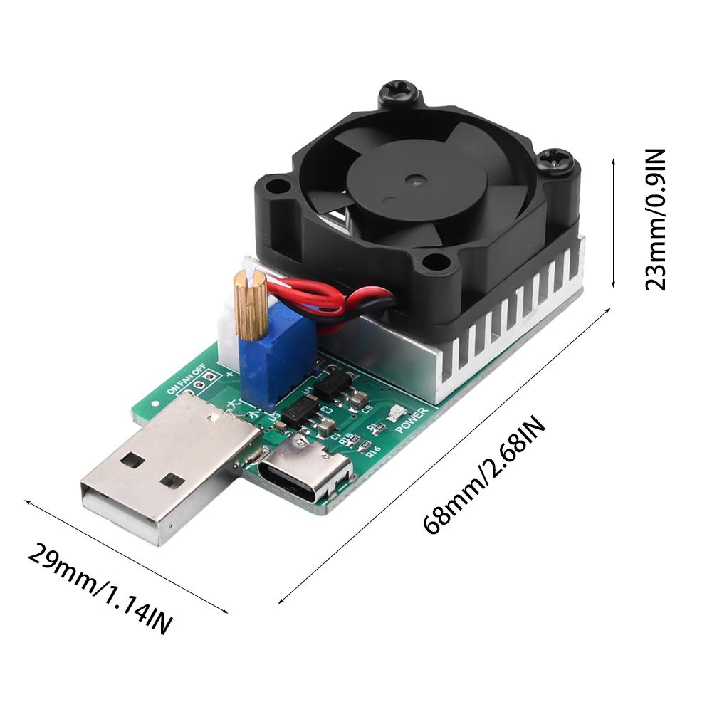 18W 22.5W USB Adjustable Constant Current Electronic Load Aging Fast Charge and Discharge Resistance Tester Capacity Tester