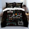 San Antonio Iconic Landmarks Bedding Duvet Cover Set Duvet Cover Pillowcases  (1*Duvet Cover 2*Pillowcases, without duvet insert)