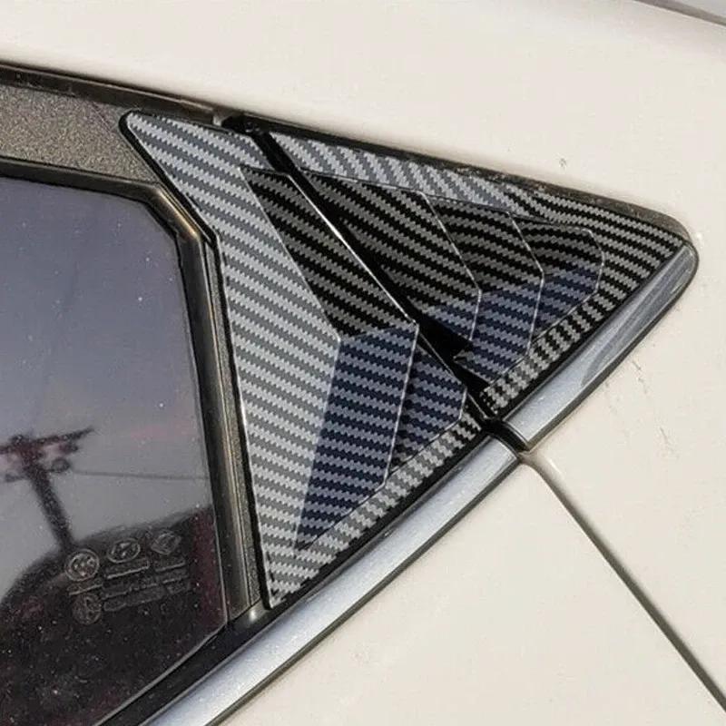 For Hyundai Elantra Avante Sedan 2011-2015 ABS Carbon Fiber Window Quarter Louver Shutter Cover Car Rear Side Vent Scoop Trim