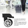 1 Pair Durable Mute Swivel Luggage Wheels Easy Installation Black Replacement Wheels Suitcase Wheels Trolley Suitcases
