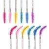 ATOMUS 300pcs Mascara Disposable Eyelash Applicators with Crystal Handles for Eyelash Extensions Wands, (6 Colors)