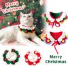 Festive Christmas Pet Collar Scarf Set For Dogs And Cats With Colorful Knitted Design