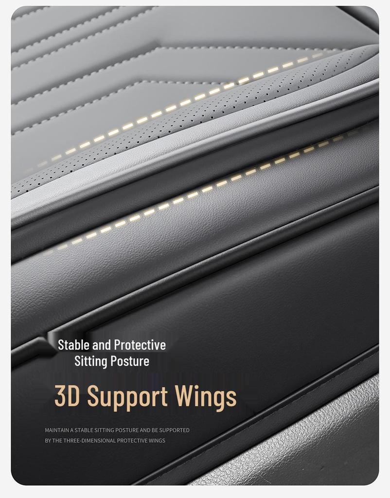 Universal All-Season Leather Car Seat Cushion for SUVs, Off-Road, Sedans, and Trucks