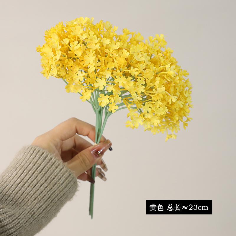 Soft Rubber High Quality Artificial Baby's Breath Bouquet 3 Stem Gypsophila Fake Flowers Wedding Home Party DIY Floral Decors