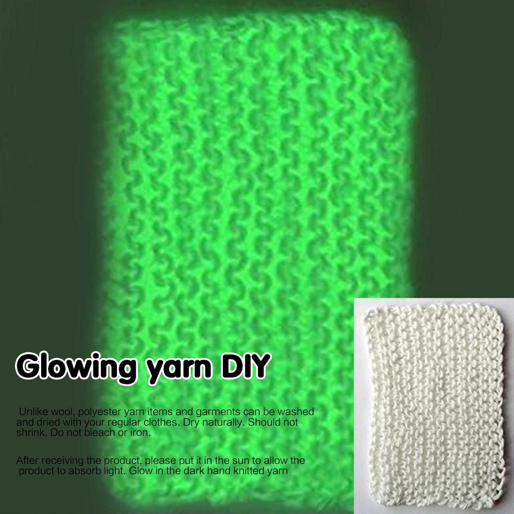 Glow in The Dark Yarn for DIY Arts, Glow in The Dark Yarn for Crochet, Luminous Yarn for Knitting, Crocheting, Knitting Crafts