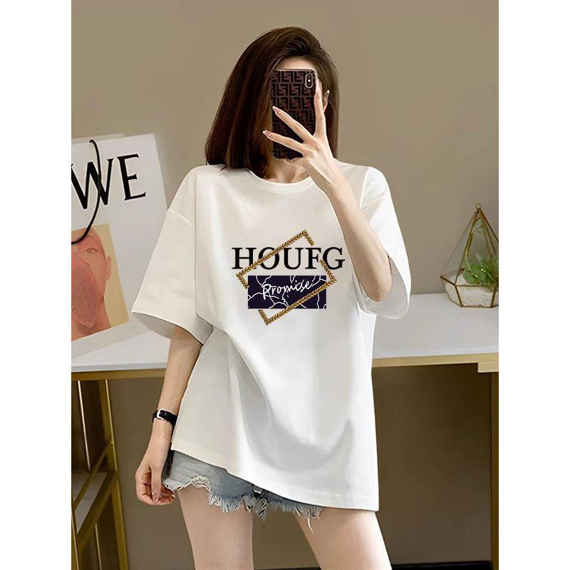 

Women s Korean Style Cotton Drop Shoulder T-Shirt - Sweet & Versatile Short Sleeve Top XL