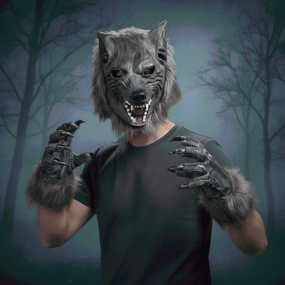 Realistic Werewolf Mask Latex Masquerade Headpiece Party Props Beast Cosplay Gear  Pranksters
