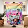Gabby's Dollhouse Print Blanket - Soft & Comfortable, for Bedroom, Travel, Sofa, Home Decoration - Birthday Christmas Gift for Friend
