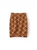 Women's Elegant High Waist Wool Plaid A-line Skirt - Autumn/Winter Slim Fit