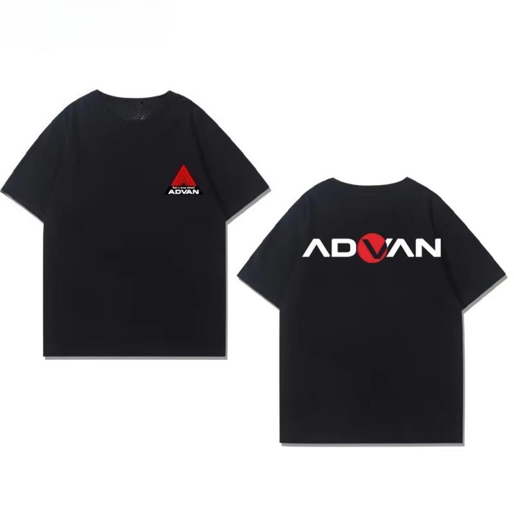 2025 Yokohama Advan GT Modified Wheel Hub Peripheral Short-sleeved Men's Summer Pure  Versatile Loose Casual T-shirt