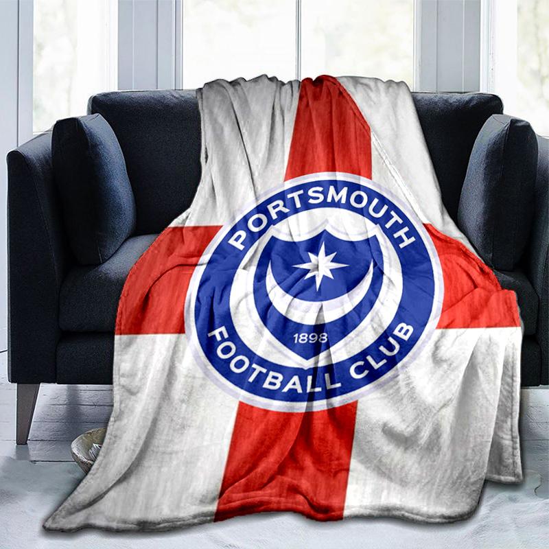 Ports Fc Crest Printed Throws Blanket Soft Flannel Blankets for Couch Bed Gifts for Men Women Picnic Blanket Christmas Gifts