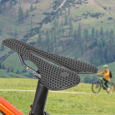 Selim de bicicleta impresso em 3D Assento de fibra de carbono Absorção de choque Bicicleta oca para montanha