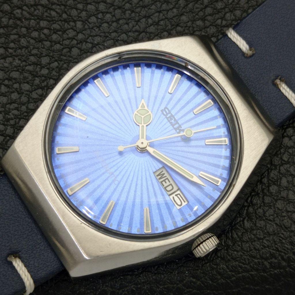 SEIKO AUTOMATIC 6309A JAPAN MENS VINTAGE BLUE COLOR DIAL WATCH a701506-5 R206b-a701506