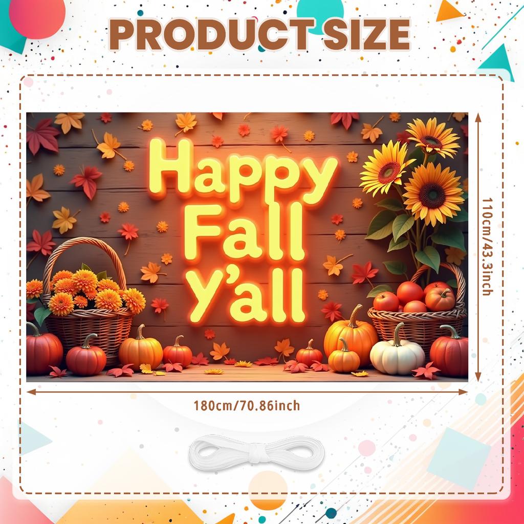 Harvest Banner Wooden Background Party Decoration Seasonal Banner Rustic Fall Decor For Autumn Festival Party Background