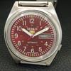 GENUINE VINTAGE AUTOMATIC SEIKO 5 JAPAN 7009A MENS MAROON DIAL WATCH A702403-5