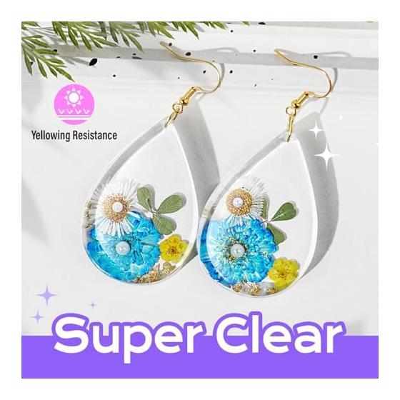 HeyClear 300g UV Resin Liquid - Ultra Clear, Low Odor, Hard and Fast Curing Resin, Suitable for DIY Beginners, Coating, Handicraft Decoration,
