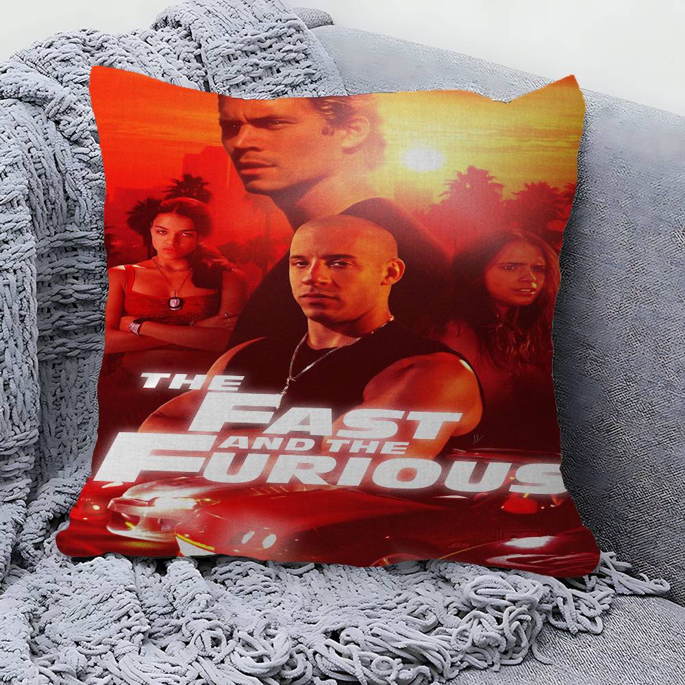 Fast And Furious Classic Pillow Cushion Cover Pillowcase Living Room Sofa Home Decor Customized
