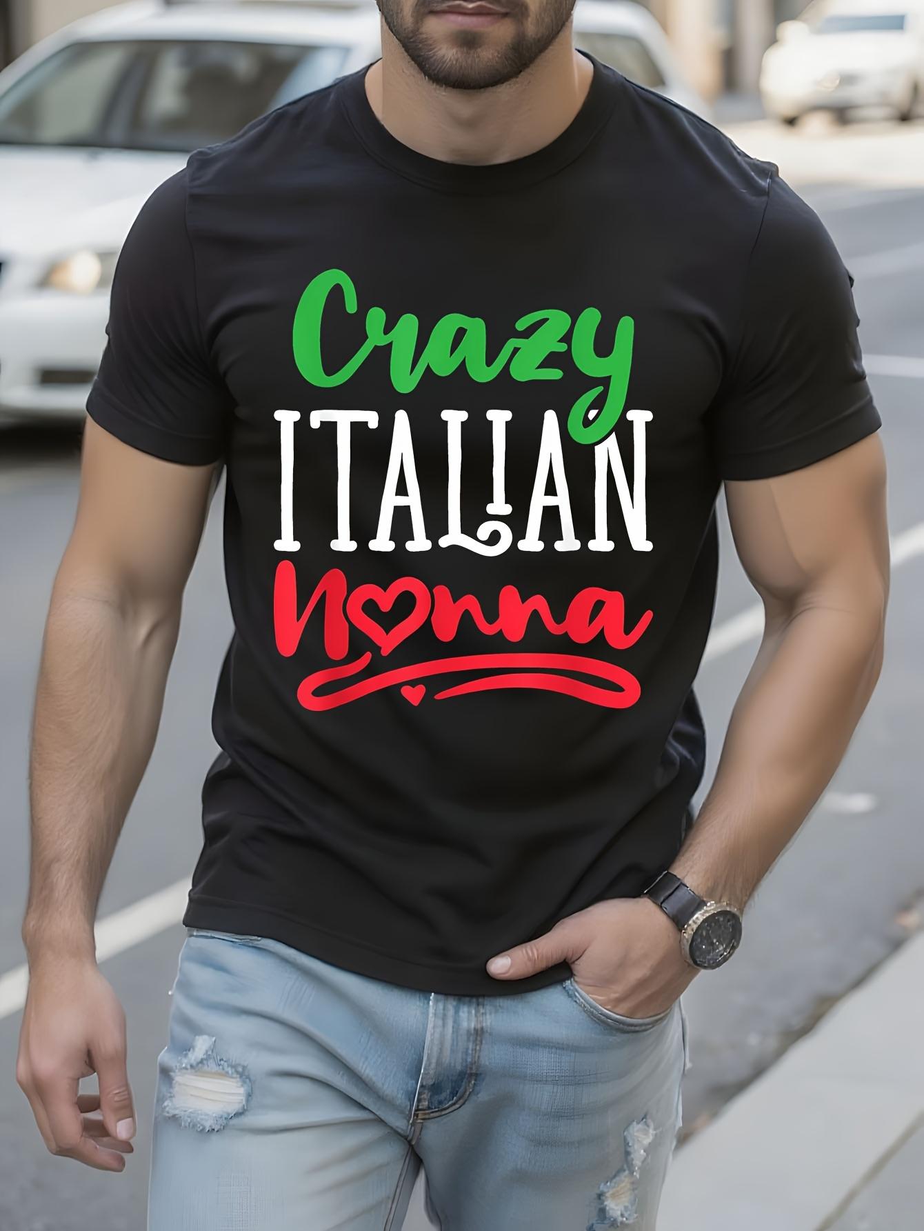 Funny Italian Grandma Tshirt - Crazy Italian Nonna Graphi... S