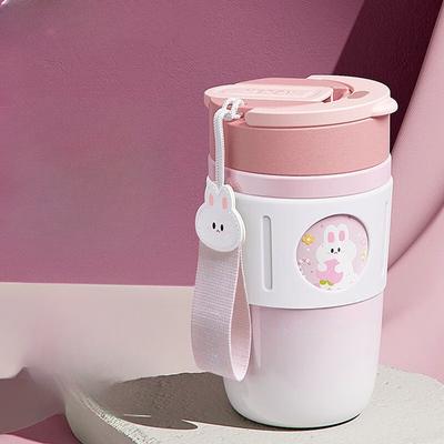 Insulated Cup Portable Coffee Cup 316 Stainless Steel Ins Student Cup with Lifting Rope Birthday Gift