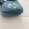 Vintage Denimtasche Damen Mehrschichtig Kleine Tasche Bestickt Schulter Crossbody-Tasche
