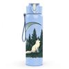 1PC Wolf Moon Forest Silhouette 750ml Color Plastic Sports Water Bottle Leakproof Flip Straw Lid Suitable for Sports Office Home Use