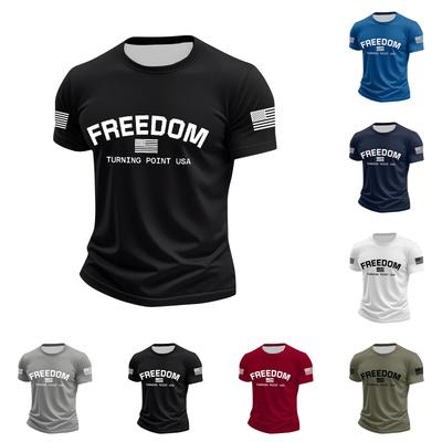 Men's Printed Short Sleeve T-Shirt Men's Loose Casual Short Sleeve Top