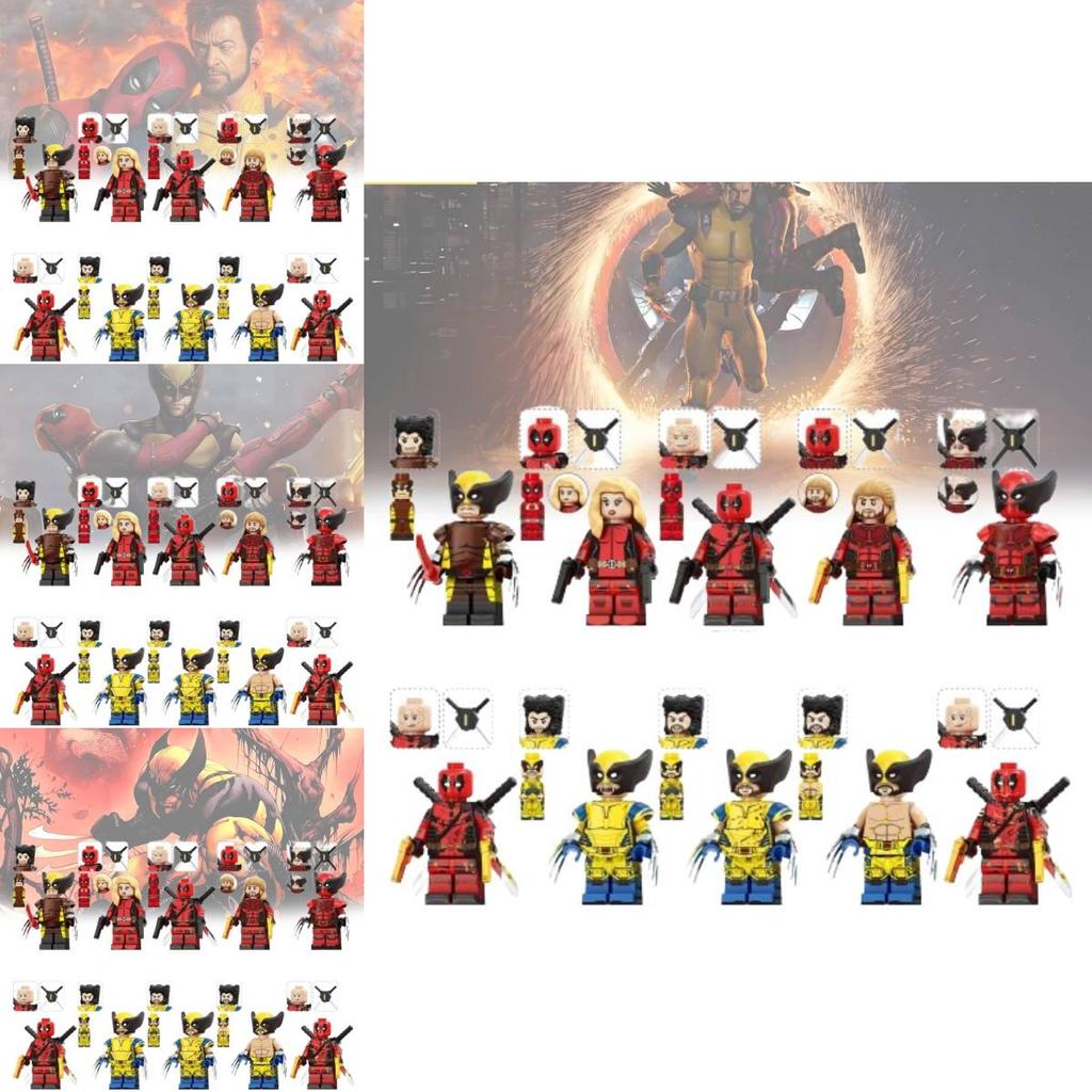 Heroes Series Wolverine And Deadpool Building Block Action Figures Set