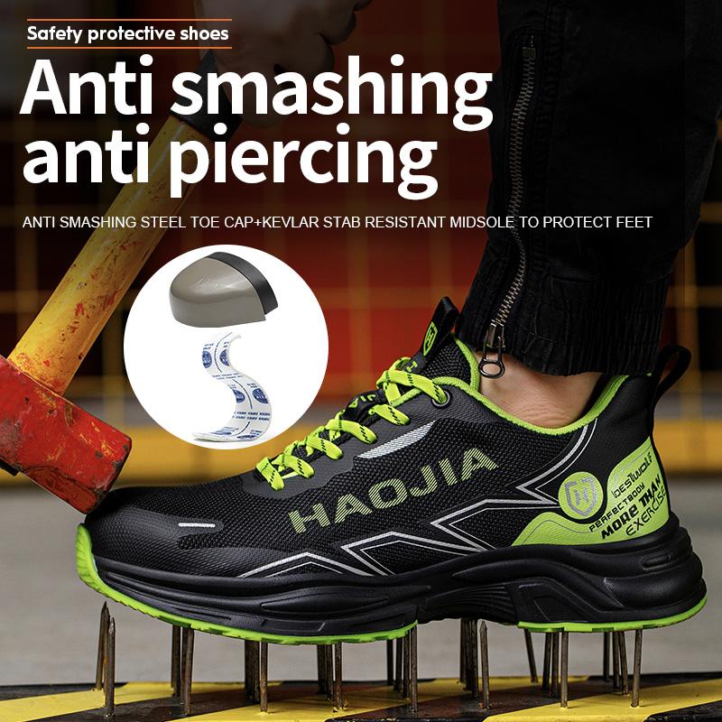 Non-Slip Safety Shoes Men Anti-Smash Steel Toe Shoes Anti Puncture Work Sneakers Indestructible Shoes Casual Protection Shoes